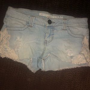 shorts with lace detail
